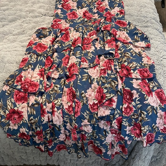 SHEIN | Floral Print Ruffled Mermaid Dress - Picture 9 of 15